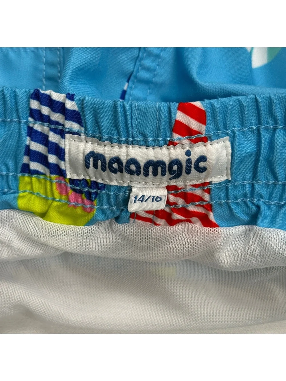 maamgic Swim Shorts Ice Cream Print Elastic Waistband - Boys 14/16